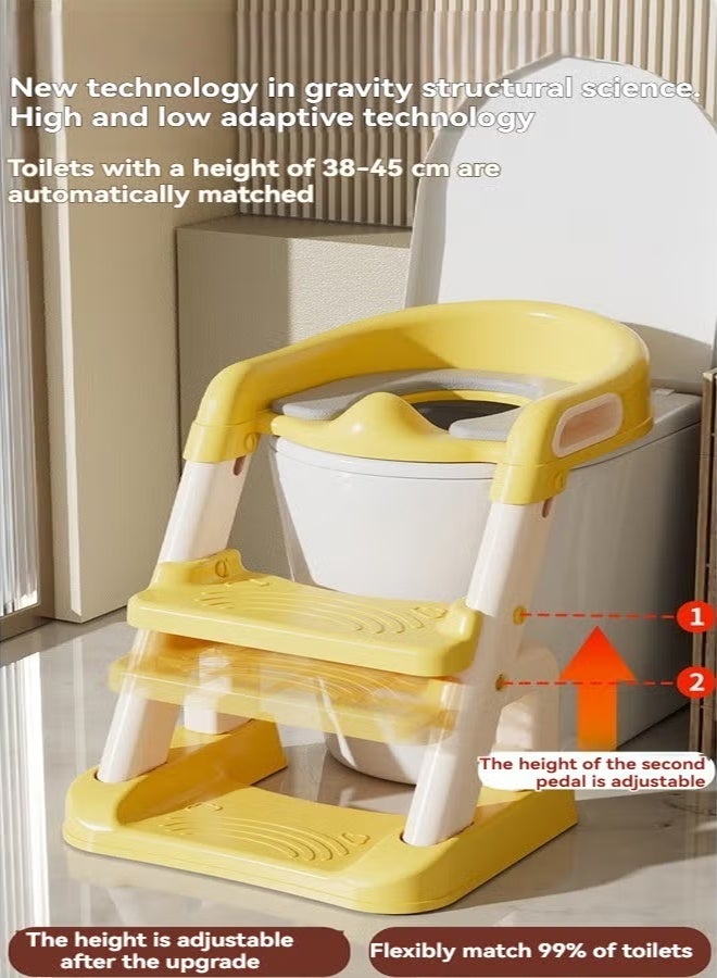 Beauenty 2 In 1 Baby Toilet Potty Training Seat with Step Stool Ladder Toilet Potty Training Seat for Kids - Image 5